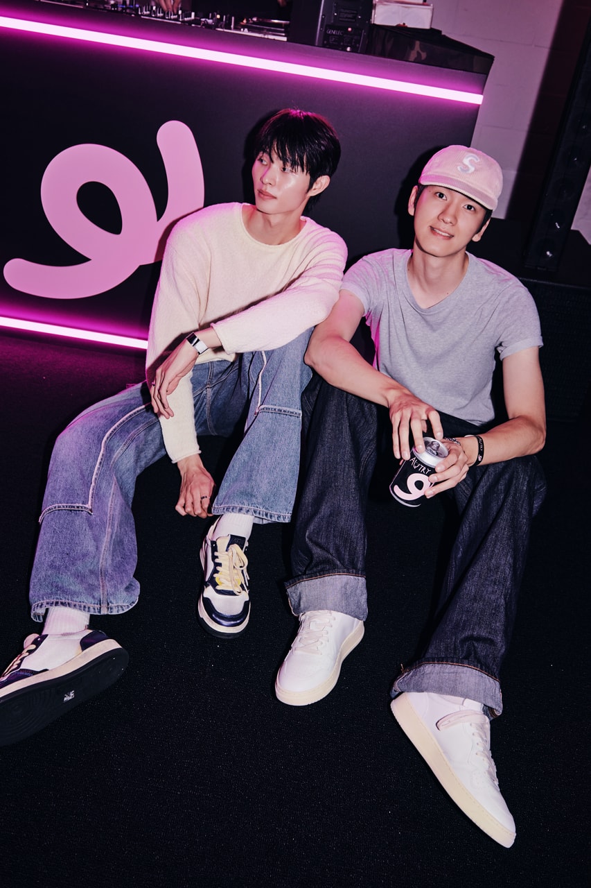 CHANGBIN Autry Seoul event sneakers launch capsule collection medalist hyperway dwaekki tail stray kids pink vending machine streetwear t-shirts