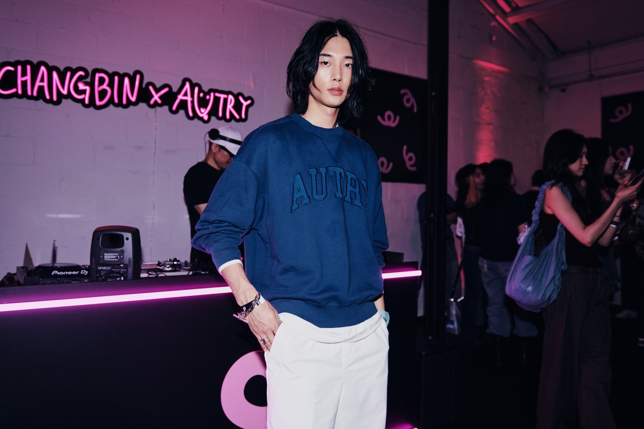 CHANGBIN Autry Seoul event sneakers launch capsule collection medalist hyperway dwaekki tail stray kids pink vending machine streetwear t-shirts