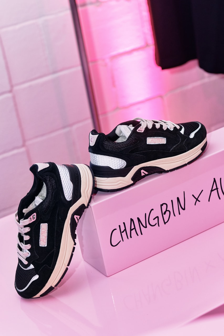 CHANGBIN Autry Seoul event sneakers launch capsule collection medalist hyperway dwaekki tail stray kids pink vending machine streetwear t-shirts