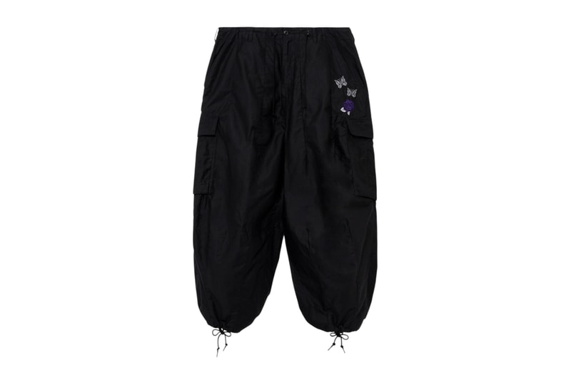 WILDSIDE Yohji Yamamoto NEEDLES Purple Rose and Butterfly Embroidered Tie-Dye T Shirt Release Info