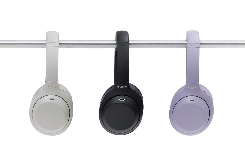 Sony WH-1000XM4C wireless noise-cancelling headphones in lavender with folding design