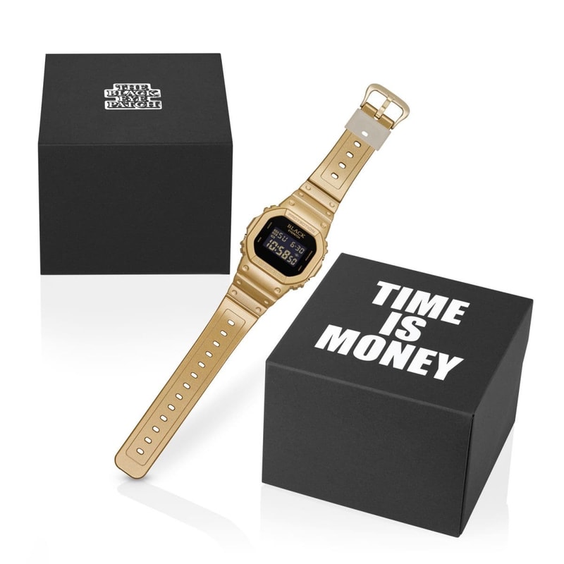 BlackEyePatch G SHOCK DW 5600BEP 9 gold tone watch