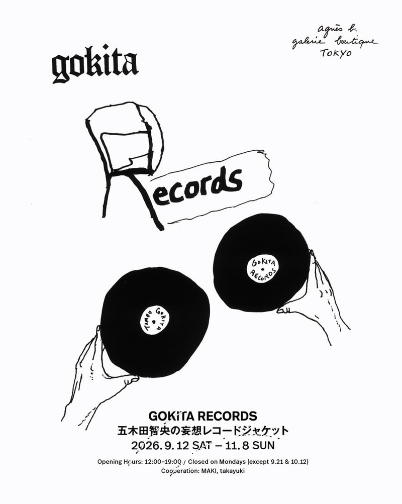 GOKITA RECORDS exhibition visual for agnès b galerie boutique Tokyo