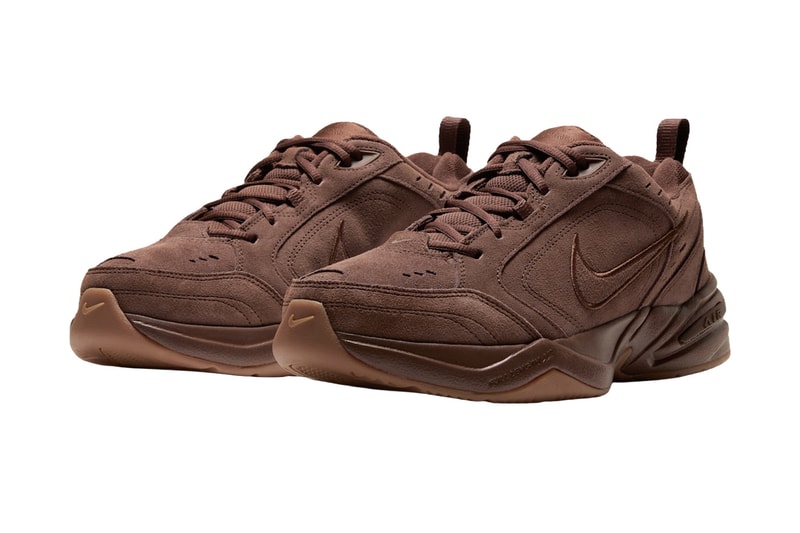 The Nike Air Monarch Trades Leather for Suede in Two Gum-Soled Holiday Colorways