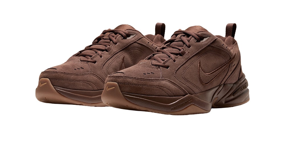 The Nike Air Monarch Trades Leather for Suede in Two Gum-Soled Holiday Colorways