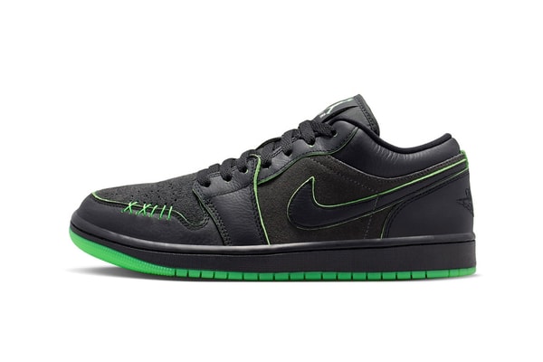Air Jordan 1 Low "Halloween" Black/Scream Green-Dark Smoke Grey Release info IQ5494-001 nike jordan brand glow in the dark