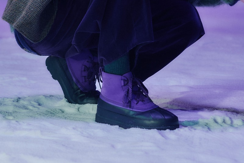 SOREL and NEEDLES Partner on Purple-Toned Ambler Footwear Collection collaboration nepenthes caribou chukka boot clog waterproof footwear weatherproof winter