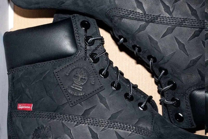 Supreme and Timberland Reissue "Diamond Plate" 6-Inch Boot for FW26 collaboration
