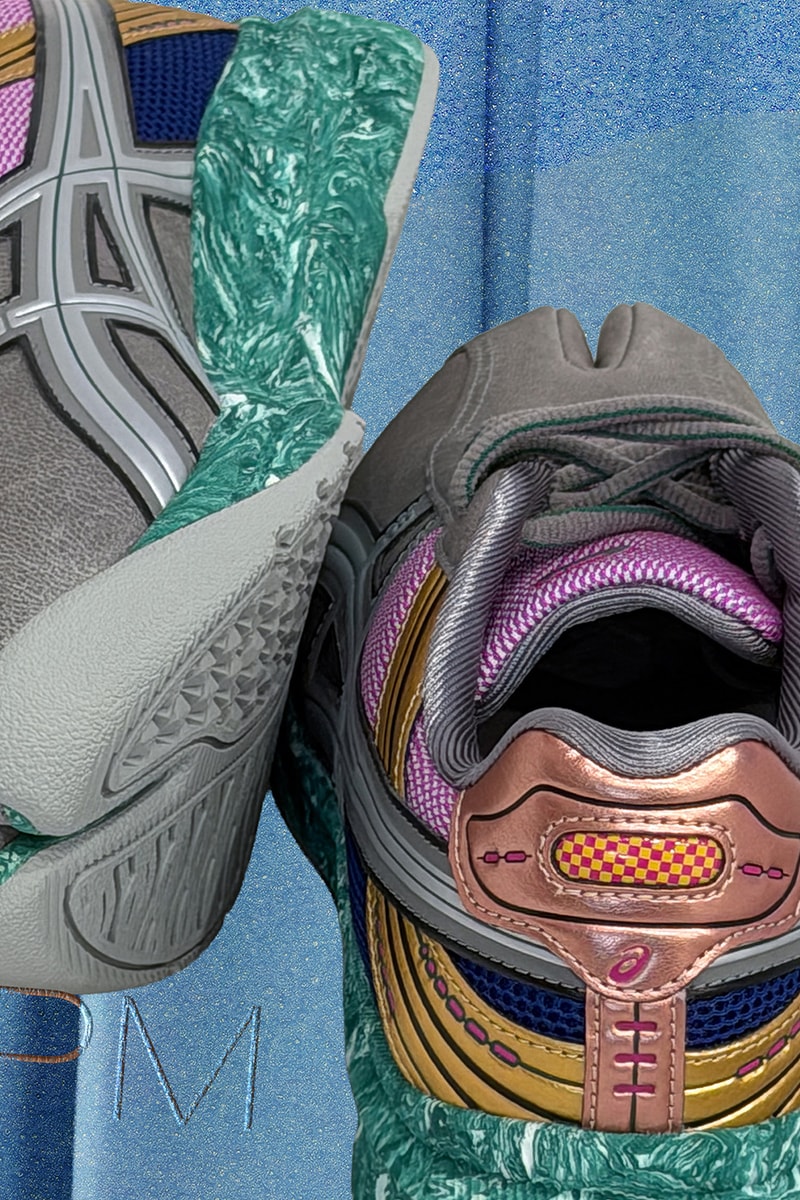 Kiko Kostadinov ASICS LYASA FF II Tabi Act 4 Ghost Tracks Collaboration Clay Grey/Jasper Green, Reddish Brown/ASICS Blue Release Info Laura Deanna Fanning FW26 Ryan Trecartin