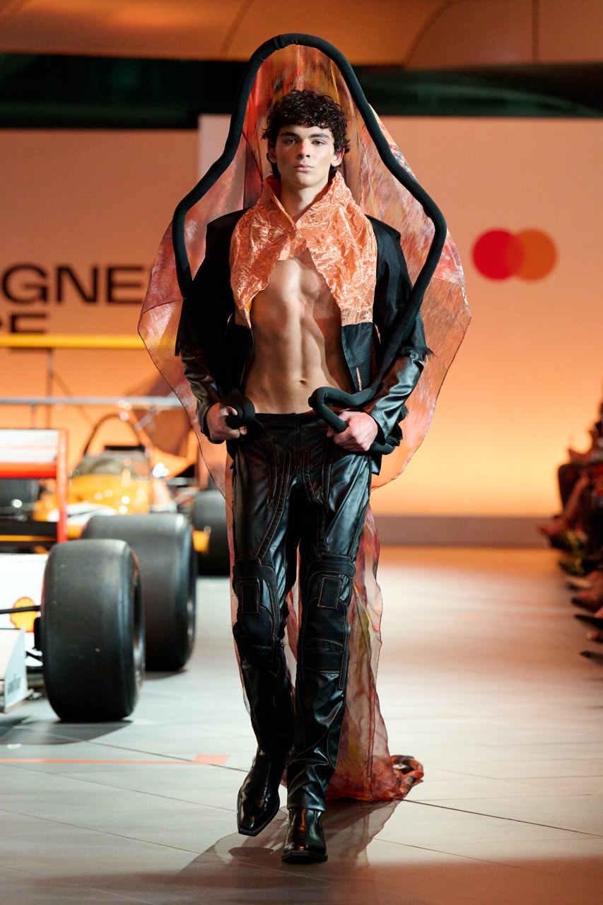 mclaren central saint martins runway designed to race front row louise mcewan collection collaboration piras students design dell technologies kojey radical ariana bravo technology center 