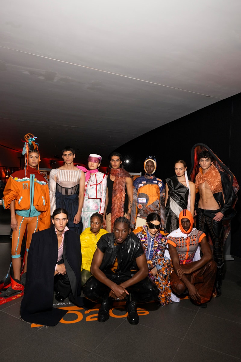 mclaren central saint martins runway designed to race front row louise mcewan collection collaboration piras students design dell technologies kojey radical ariana bravo technology center 