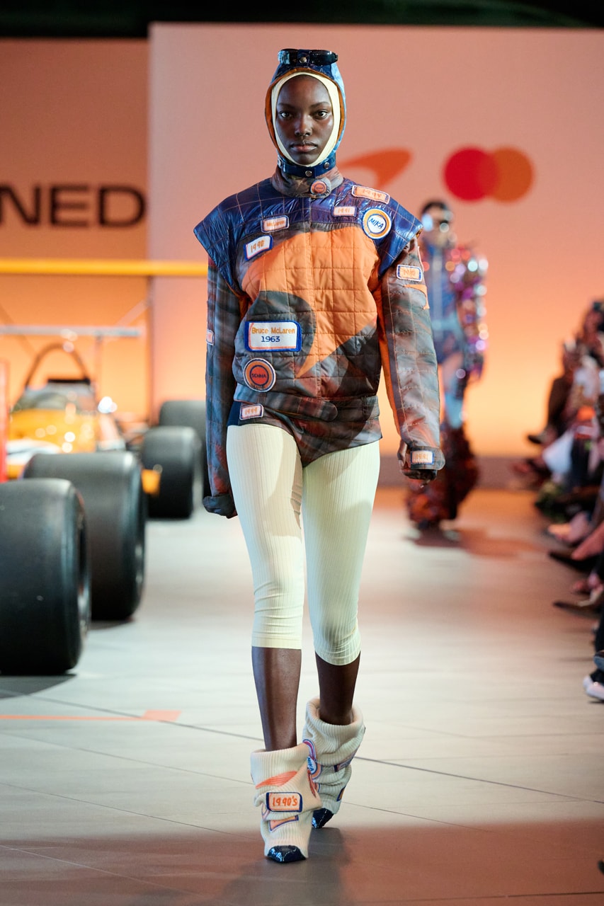 mclaren central saint martins runway designed to race front row louise mcewan collection collaboration piras students design dell technologies kojey radical ariana bravo technology center 