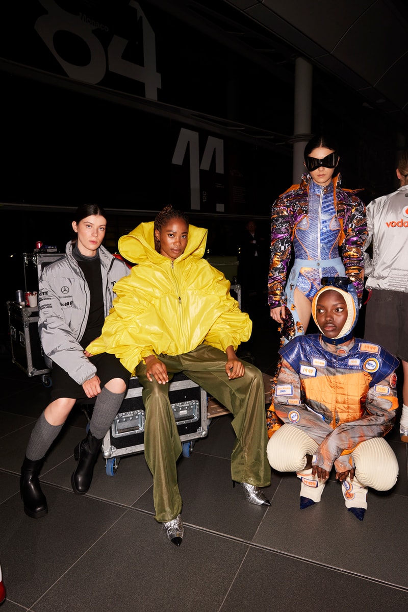 mclaren central saint martins runway designed to race front row louise mcewan collection collaboration piras students design dell technologies kojey radical ariana bravo technology center 