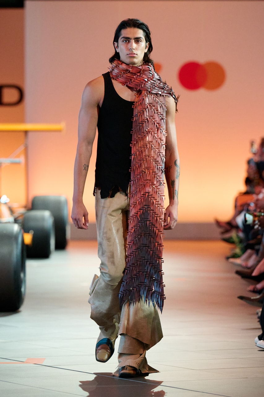 mclaren central saint martins runway designed to race front row louise mcewan collection collaboration piras students design dell technologies kojey radical ariana bravo technology center 