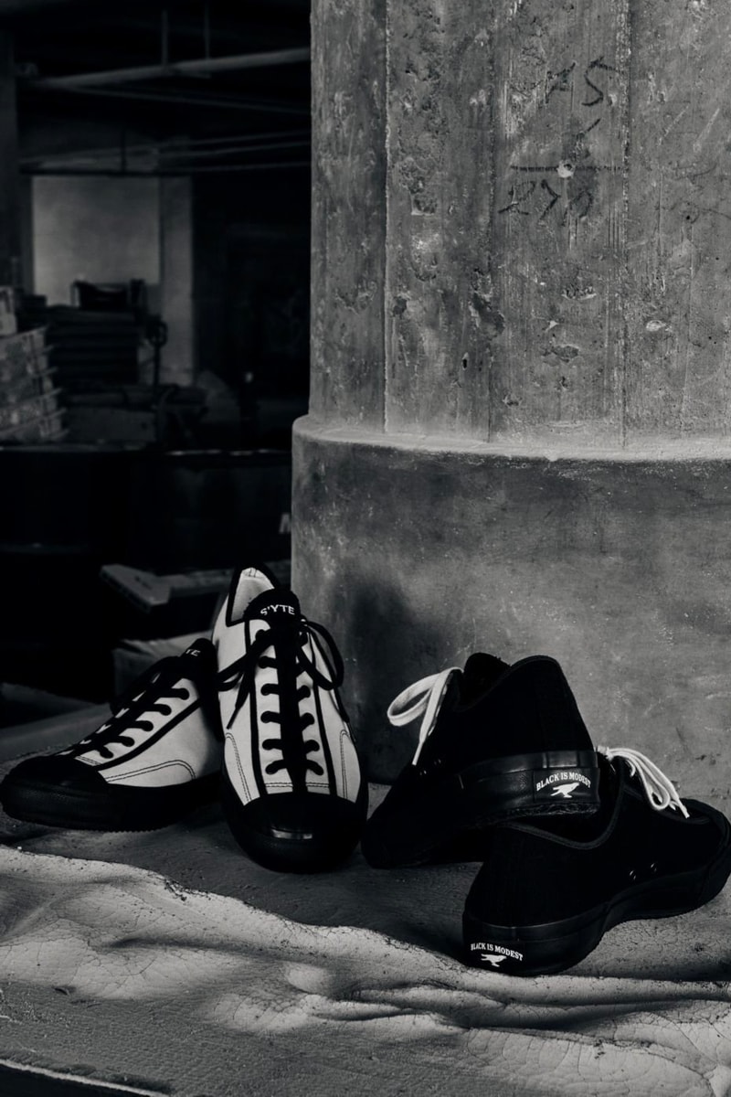 Yohji Yamamoto  S’YTE MOONSTAR Logo Cotton Canvas Sneakers GC/001 Black/White Collaboration Release Info