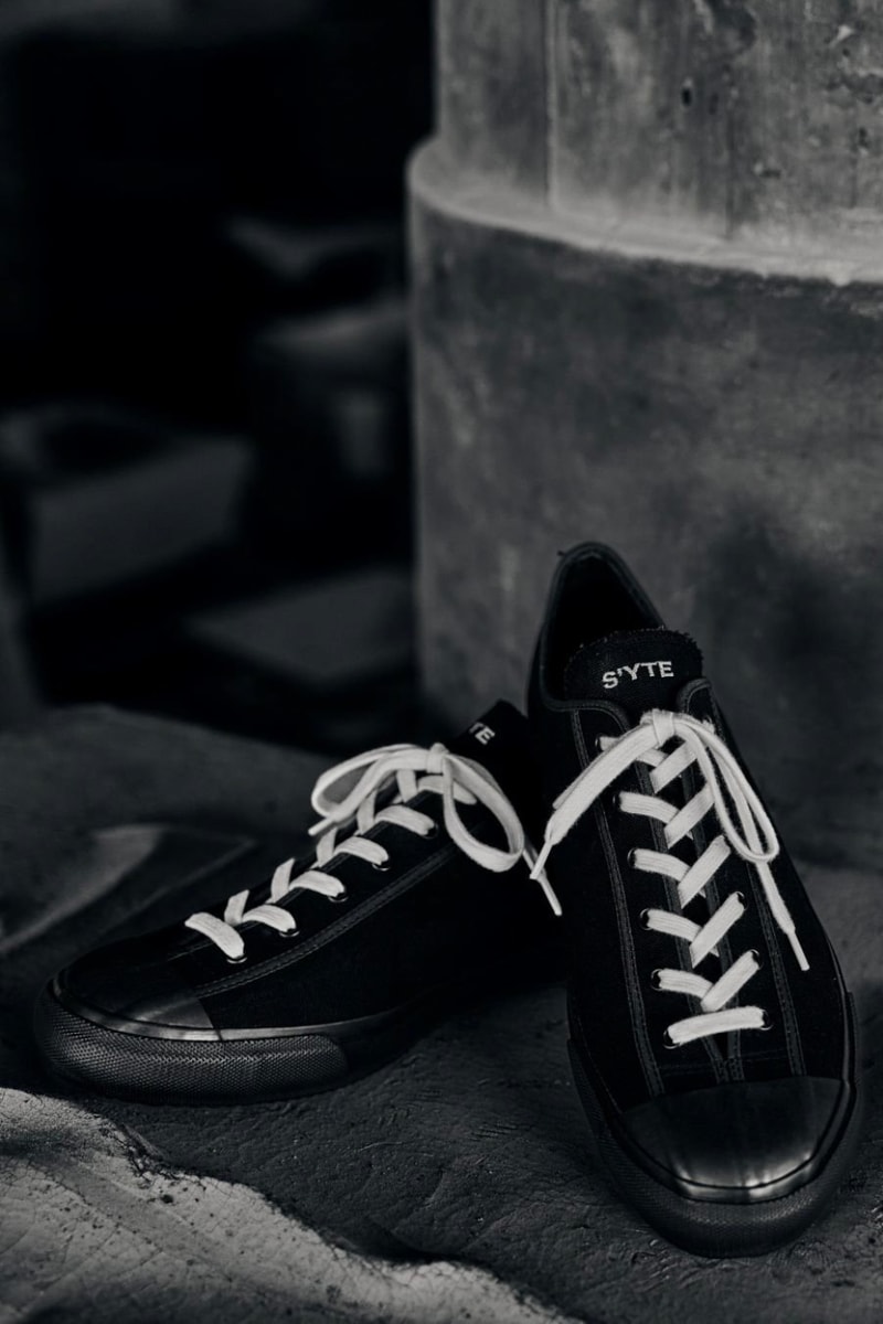 Yohji Yamamoto  S’YTE MOONSTAR Logo Cotton Canvas Sneakers GC/001 Black/White Collaboration Release Info