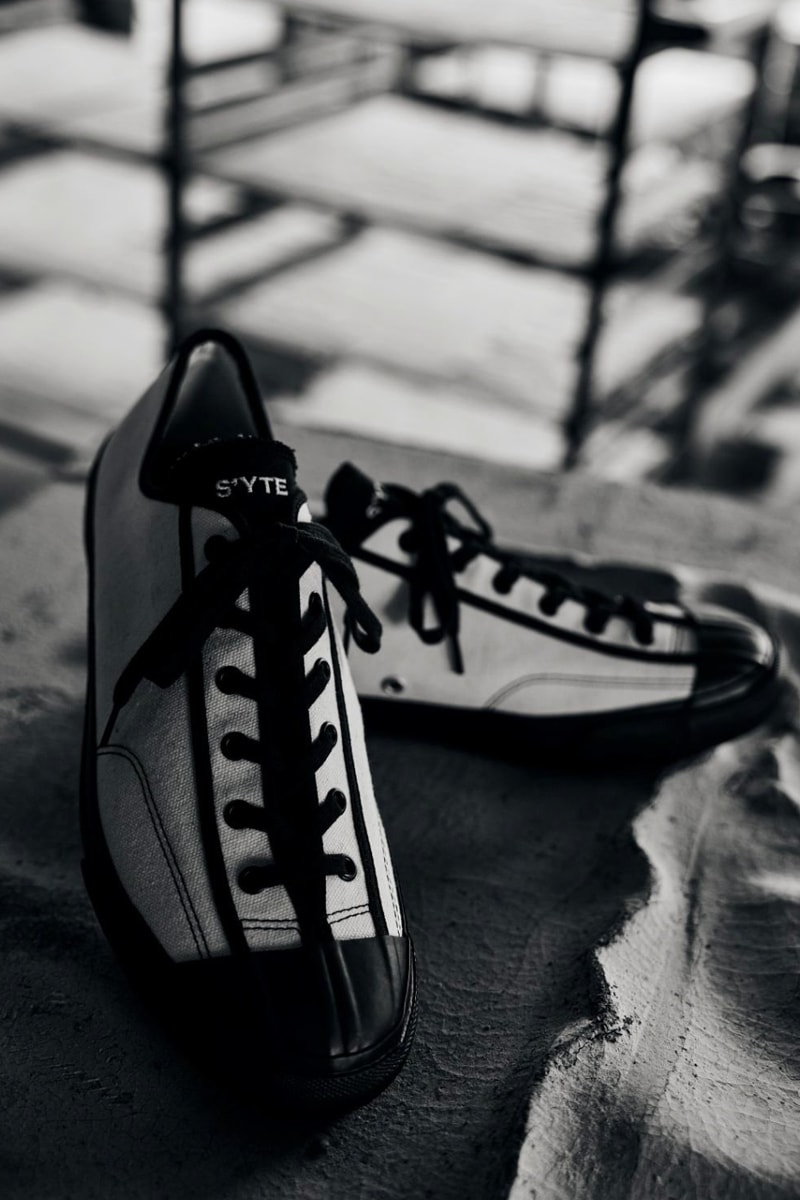 Yohji Yamamoto  S’YTE MOONSTAR Logo Cotton Canvas Sneakers GC/001 Black/White Collaboration Release Info