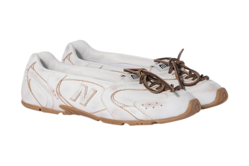 The Miu Miu x New Balance 530 SL Is Now a Ballet Flat in "White" and "Cinnamon"