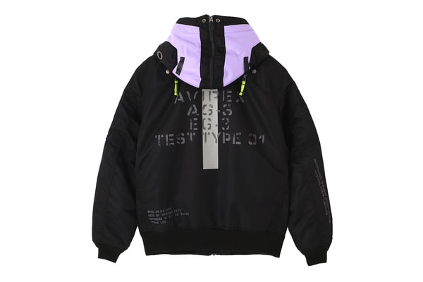neon genesis EVANGELION MA 1 REMODEL by AVIREX Jacket navy red black Release Info