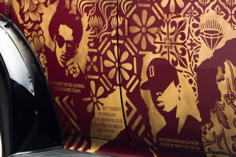 shepard fairey obey giant art car artworks prints cart department free parking exhibition