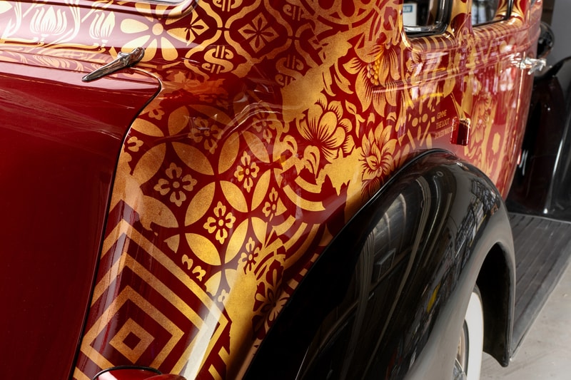 shepard fairey obey giant art car artworks prints cart department free parking exhibition