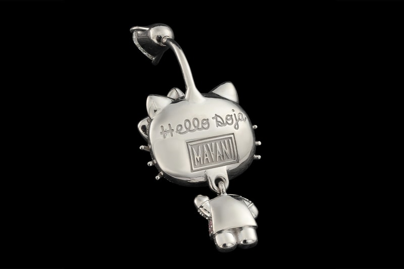 Mavani & Co. Crafts Custom Diamond Hello Kitty Belly Button Rings for Doja Cat