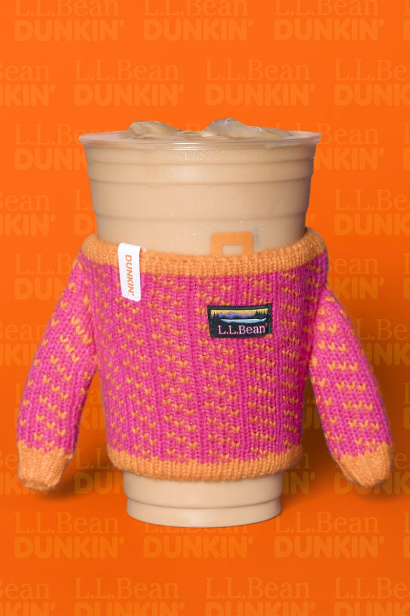 L l Bean Dunkin sweat cup sleeve boat and tote Collaboration collection Release Info
