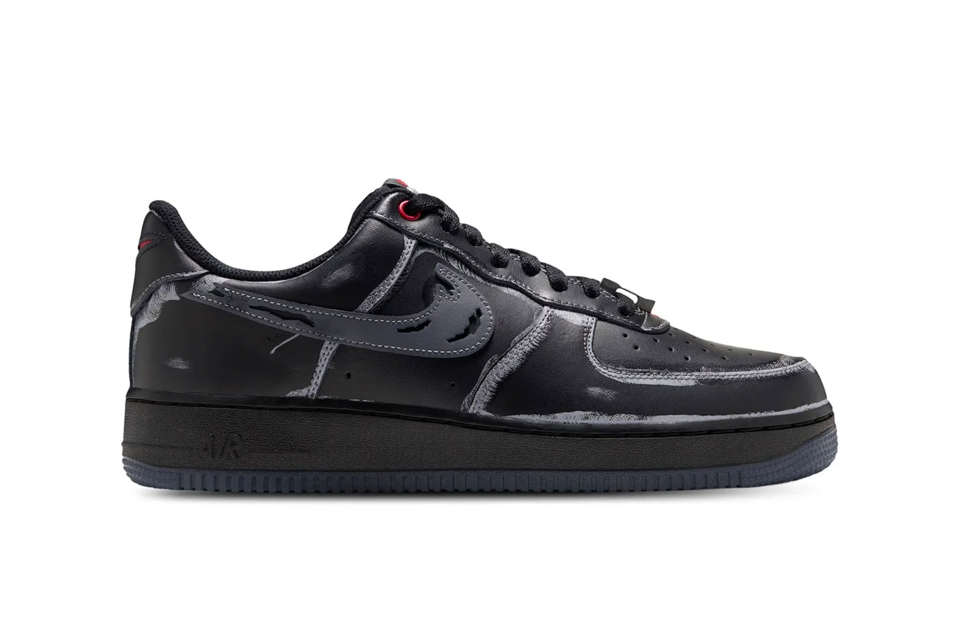 Nike Air Force 1 Low "Ghostface Black" Release Info Black/Gym Red-Summit White 