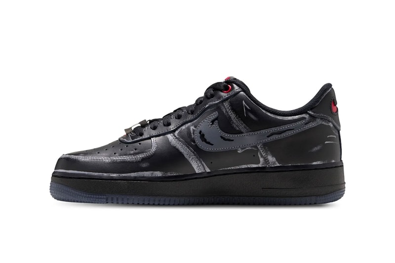 Nike Air Force 1 Low "Ghostface Black" Release Info Black/Gym Red-Summit White 