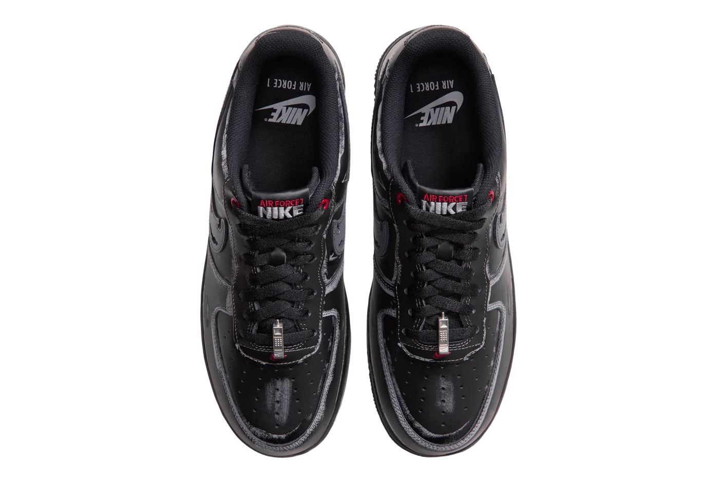 Nike Air Force 1 Low "Ghostface Black" Release Info Black/Gym Red-Summit White 