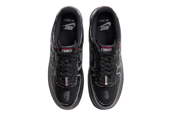 Nike Air Force 1 Low "Ghostface Black" Release Info Black/Gym Red-Summit White 