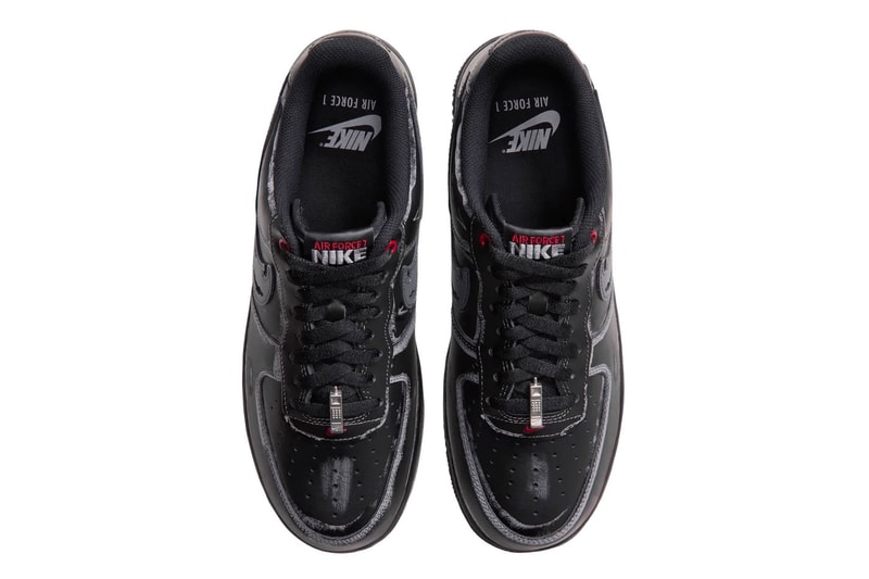 Nike Air Force 1 Low "Ghostface Black" Release Info Black/Gym Red-Summit White 