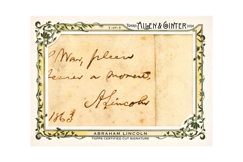 Topps 1-of-1 Abraham Lincoln Chase Card Info
