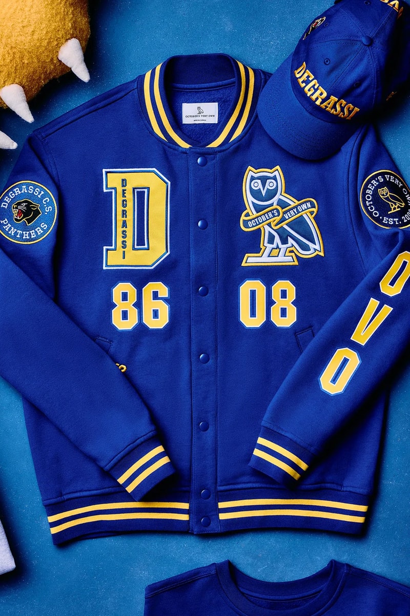 Drake Revives His Jimmy Brooks Era With OVO x 'Degrassi' Collection release info octobers very own degrassi the next generation made in canada toronto panthers letterman jackets