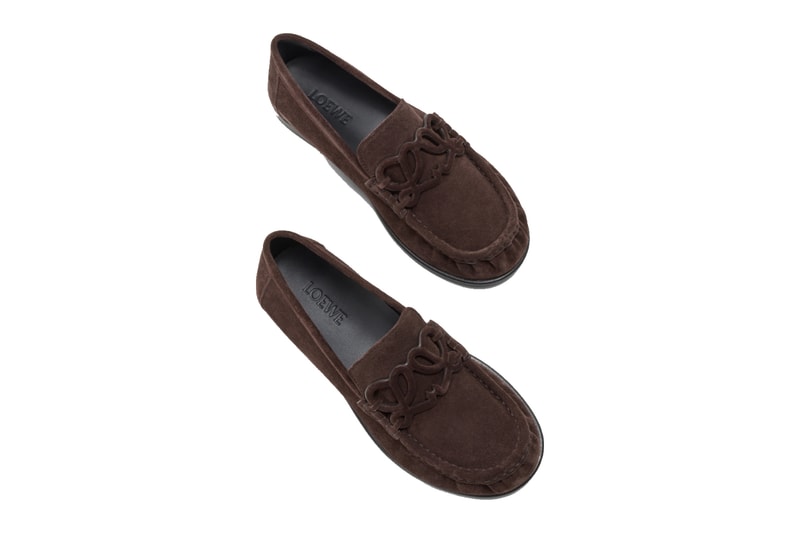 LOEWE Double L Loafer suede soft calfskin black dark chocolate caramet latte deep purple LOVL290X02-6417 9517 0315 LOVL290X03-1100 Release Info