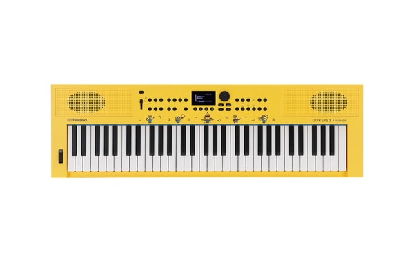 Roland GO:KEYS 3 Minion keyboard in bright yellow and blue with Minions artwork