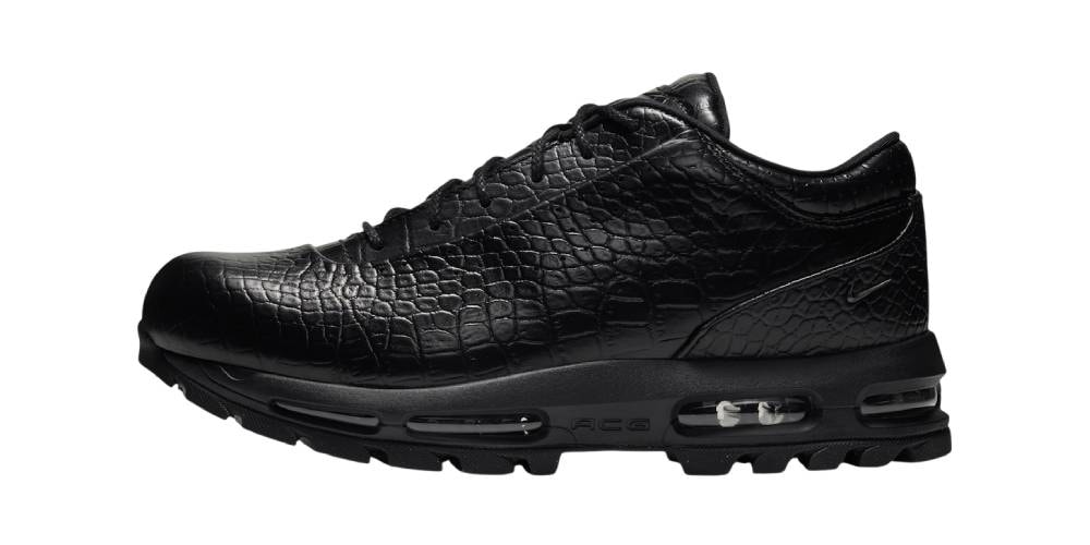 The Nike Air Max Goadome Low Goes Upscale in Croc-Embossed "Black" and "Midnight Navy"