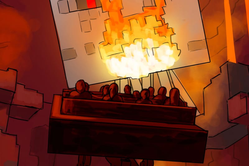 The World's First ‘Minecraft’ Roller Coaster Launches Riders Out of the Nether