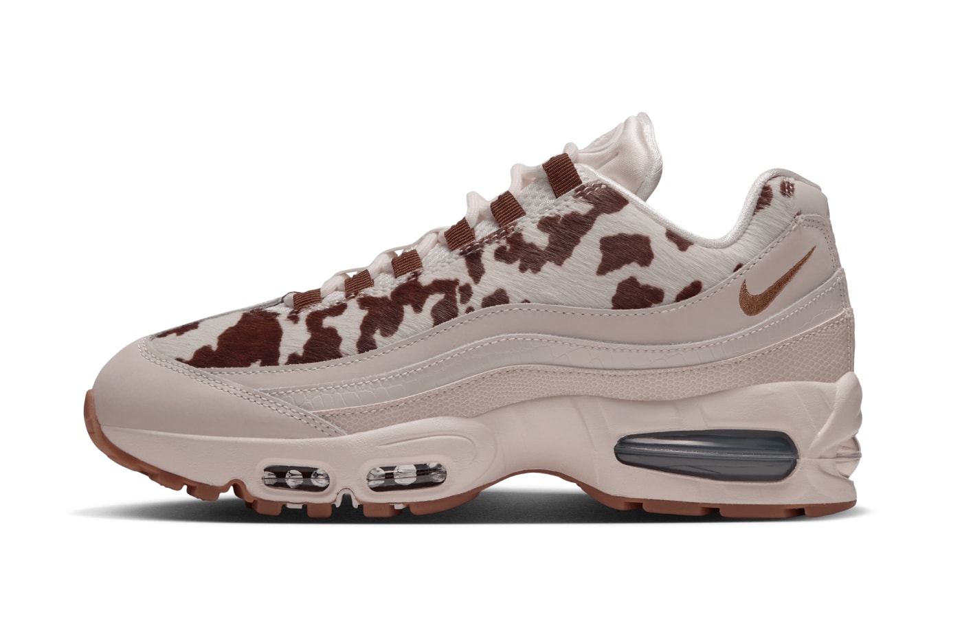 The Nike Air Max 95 Big Bubble "Cow Print" Swaps Printed Graphics for Real Calf Hair