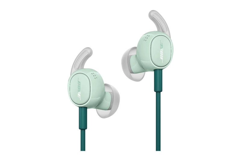 Bose Noise Cancelling Wired Earbuds in the mint colorway featuring a USB-C cable.