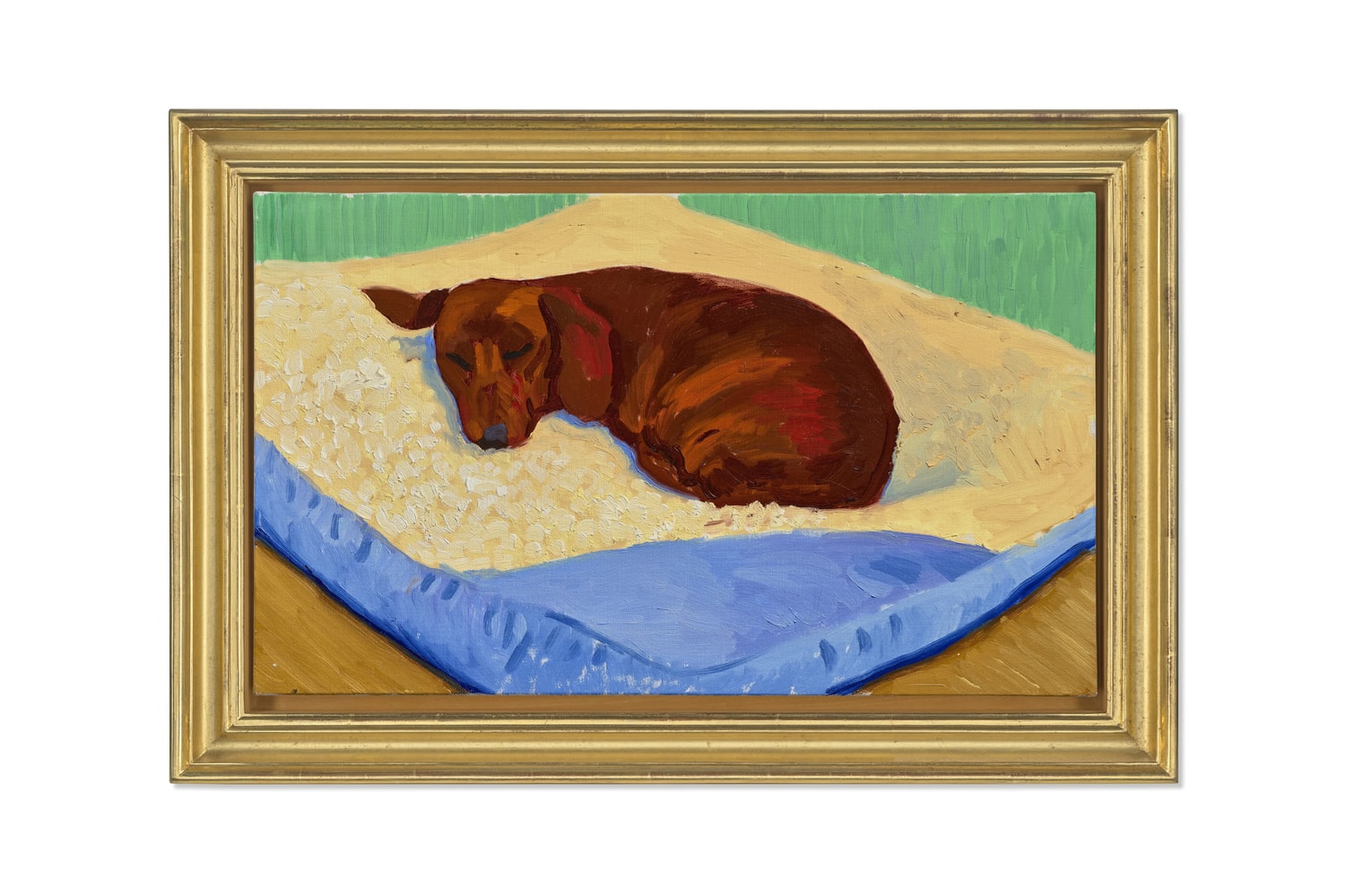 Rare David Hockney Dog Painting Christie's London Auction Painting 17 Art Artworks Dachshunds
