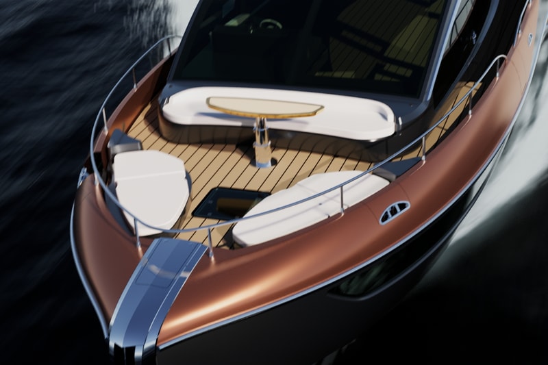 The Lexus LY 680 luxury yacht cruising on open water.