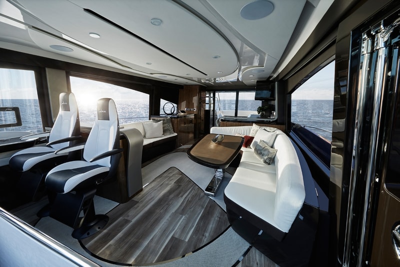 The Lexus LY 680 luxury yacht cruising on open water.