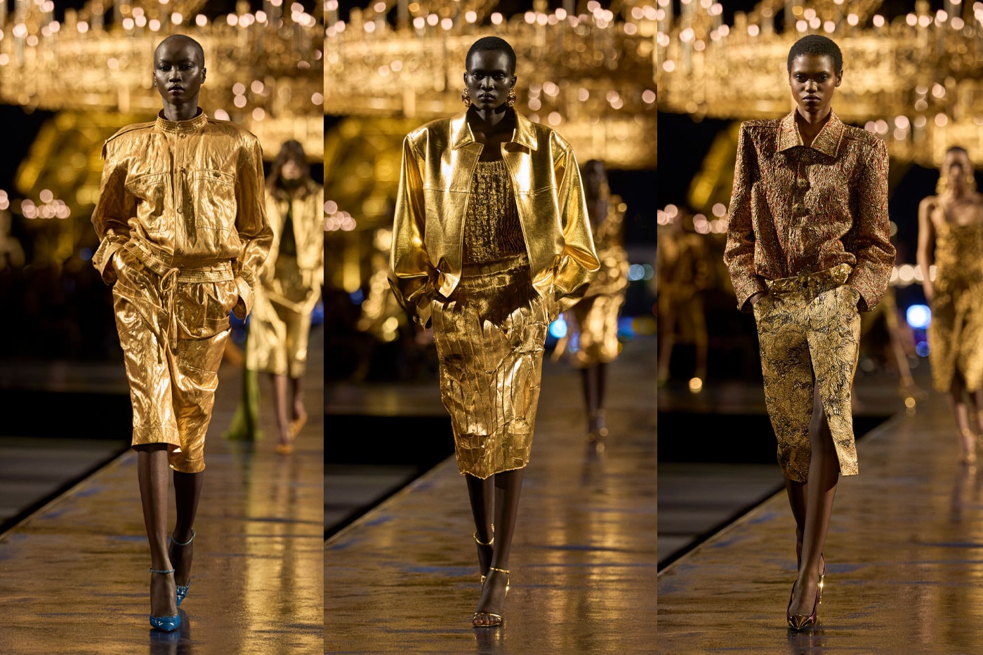 Anthony Vaccarello Drapes Saint Laurent in Gold for SS27