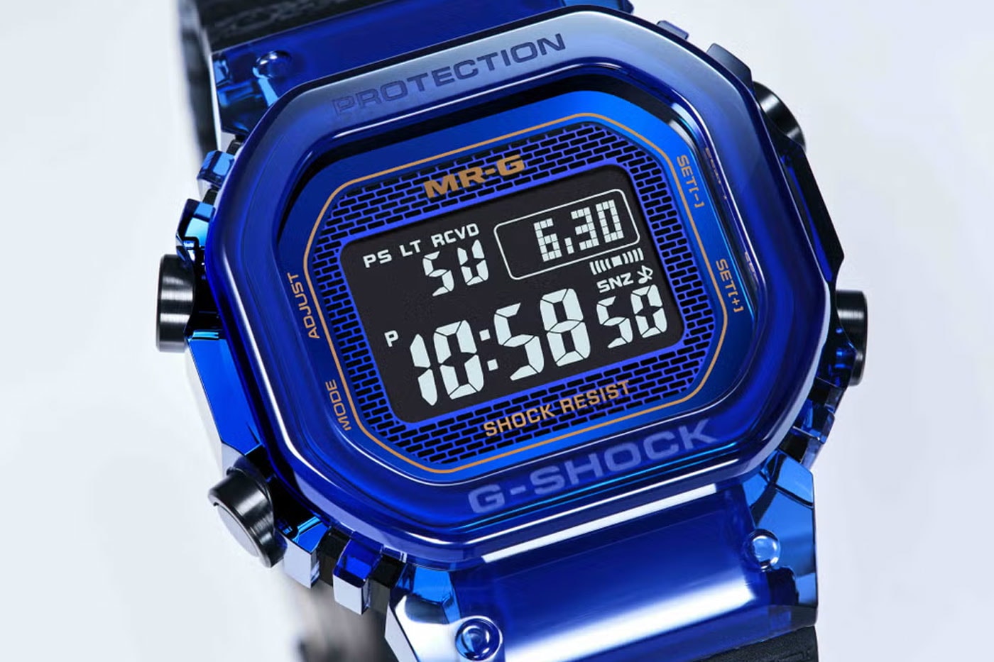 G-Shock $80,000 USD MRG-D5000 Crafted Entirely in Blue Sapphire casio mrg-d5000 limited edition 20 digital watch