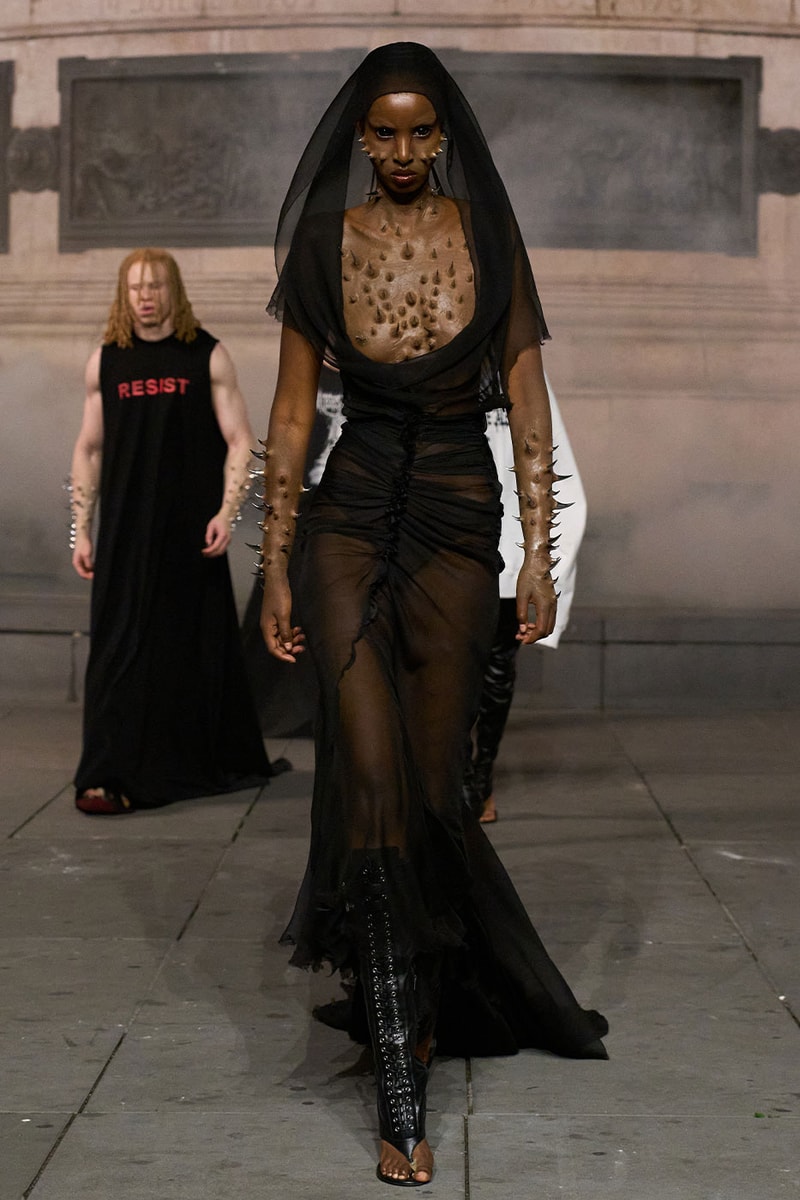 Matières Fécales Presents "THE NINETY NINE PERCENT" SS27 Collection at Place de la République paris fashion week spring summer 2027