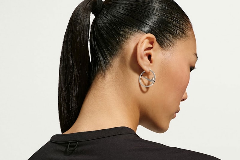 Nike Expands Into Fine Accessories With Official Swoosh Jewelry Collection release info earrings necklaces