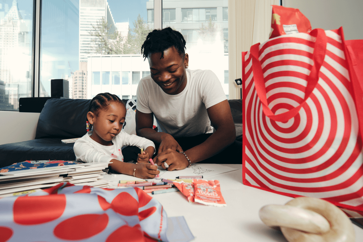 Taofeek Abijako Studio Life With Iconic Target Bag