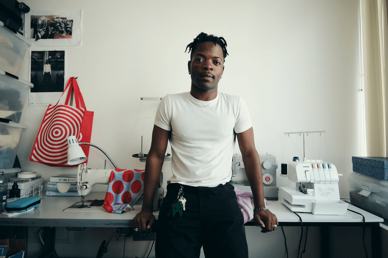 Taofeek Abijako Studio Life With Iconic Target Bag