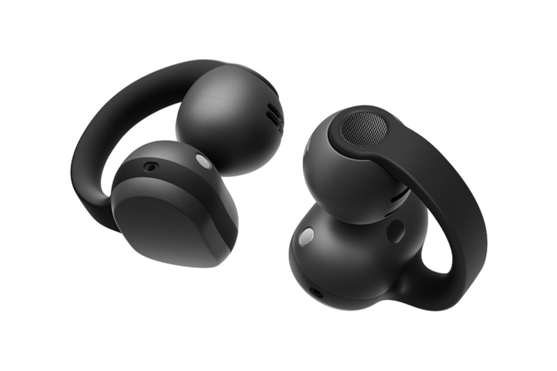 Samsung Galaxy Buds On black clip-style open-ear earbuds